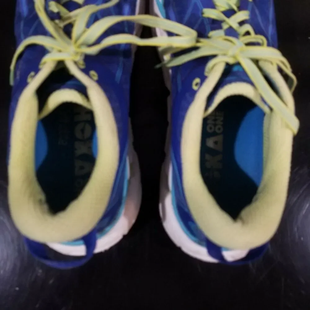 Hoka One One Clifton 2 Running Shoes Women’s Size 10 Blue Yellow